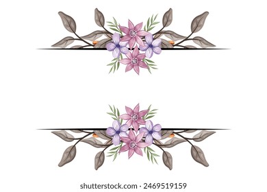 Blooms Greenery Floral Foliage Wedding Invitation Card Design Template