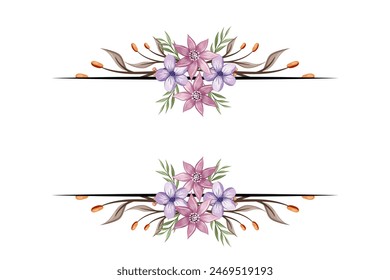 Blooms Greenery Floral Foliage Wedding Invitation Card Design Template