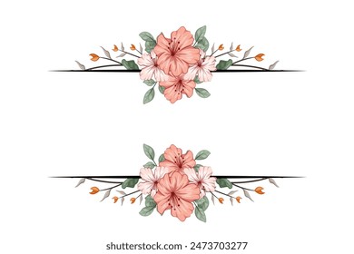Blooms Greenery Floral Foliage Wedding Invitation Card Design Template