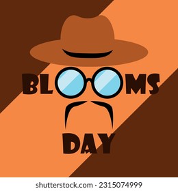 Bloomsday with glasses and hat,  celebration of James Joyce.