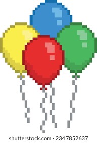 bloons made with pixel art style