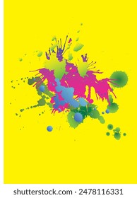 bloop salpicadura con muchos colores como naranja azul verde púrpura.eps