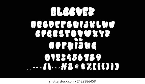 Bloovez fat bubble display typeface valentine font. With sharp bold stroke, fun character with a bit of ligatures and alternates. To give you an extra creative work.