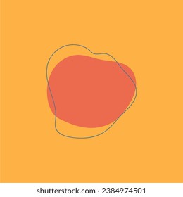 conjunto de colores de blop elemento abstracto ameba