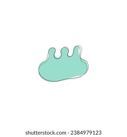 conjunto de dibujo de mano de soplo con vector de colores pastel