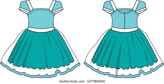 blose for girl vector template pattern