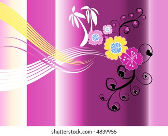 blossom with abstract background