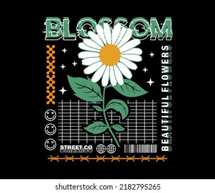 blossom aesthetic graphic design for creative clothing, for streetwear and urban style t-shirts design, hoodies, etc.