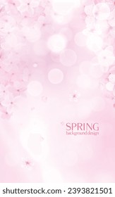 Blossom background with bokeh light and sakura flowers.