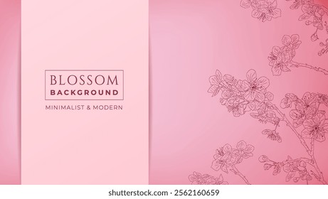 Blossom background suitable for business design needs, beauty products, banners