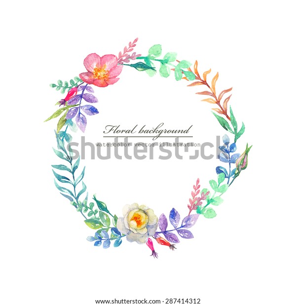 Blossom Briar Vector Background Stock Vector (Royalty Free) 287414312