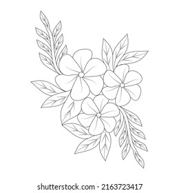 blossom coloring page design of printing template element of flower drawing