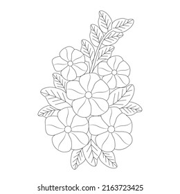 blossom coloring page design of printing template element of flower drawing