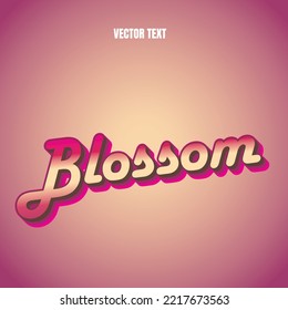 Blossom editable vector text effect