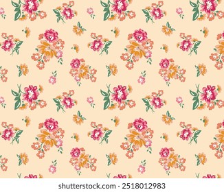 Illustration florale en fleurs à l'aquarelle