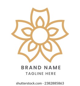 blossom flower logo template design with modern style use for fashion and beauty brand  