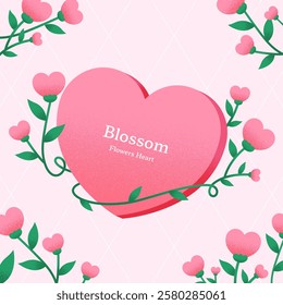 Blossom Flowers Heart, love, lovers, plants, romantic