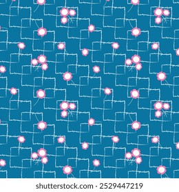 Blossom Flowers seamless vector pattern
