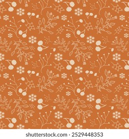 Blossom Flowers seamless vector pattern