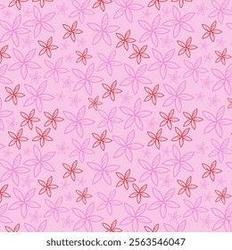 Blossom Flowers seamless vector pattern
