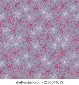 Blossom Flowers seamless vector pattern