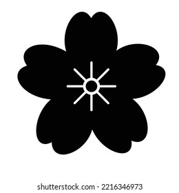Blossom Half Glyph Vector Icon which can easily modified 

