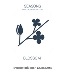 blossom icon. high quality filled blossom icon on white background. from seasons collection flat trendy vector blossom symbol. use for web and mobile