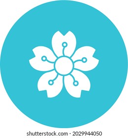Blossom icon vector image. Can also be used for Carnival. Suitable for mobile apps, web apps and print media.