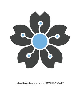 Blossom icon vector image. Can also be used for Carnival. Suitable for mobile apps, web apps and print media.