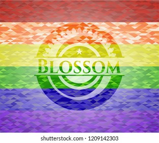 Blossom lgbt colors emblem 