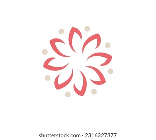 blossom logo design element vector