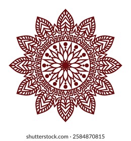 Blossom Mandala Shape. Circular pattern in form 