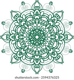 Blossom Mandala Shape. Circular pattern in form of mandala, tattoo, decoration. Decorative ornament in ethnic oriental style.