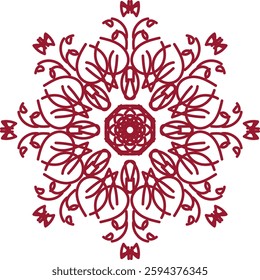 Blossom Mandala Shape. Circular pattern in form of mandala, tattoo, decoration. Decorative ornament in ethnic oriental style.