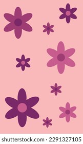 blossom pattern wallpaper. Wallpaper baby pink with flower pattern. flower simple pattern. 