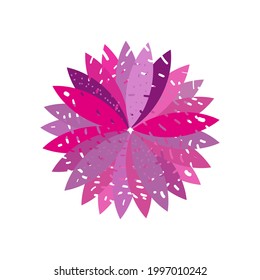 blossom perforated floral design element boho style, vector illustration