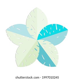 blossom perforated floral design element boho style, vector illustration