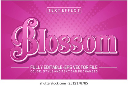 Blossom pink font Text effect editable
