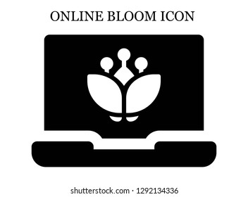Blossom search icon. Editable Blossom search icon for web or mobile.