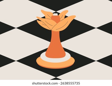 The Queen’s Blossom Standing Tall on the Chessboard