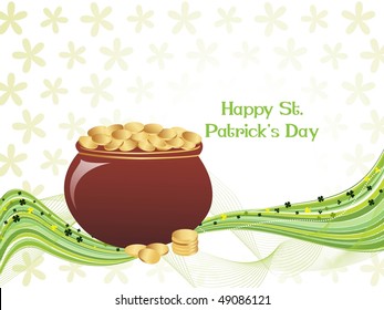 blossom, stripes and wave background with earthenware
