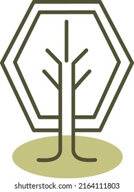 Blossom tree, illustration, vector on a white background.