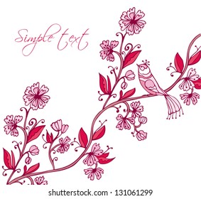 blossoming branch vector background