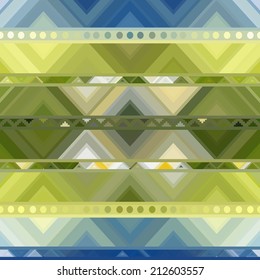 Blossoming field with chamomiles. Triangle pattern, vector illustration. 