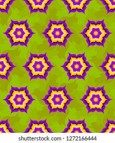 Blossoming lotus flowers. Optical expansion illusion.