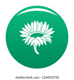 Blossoming sunflower icon. Simple illustration of blossoming sunflower vector icon for any design green