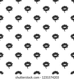 Blossoming sunflower pattern seamless vector repeat geometric for any web design