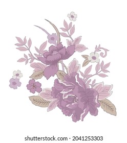 Blossoming tree. A vector illustration.