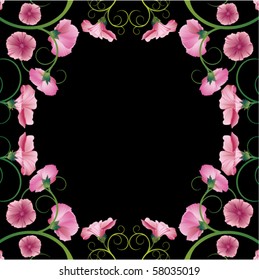 Blossoming tree. A vector illustration.