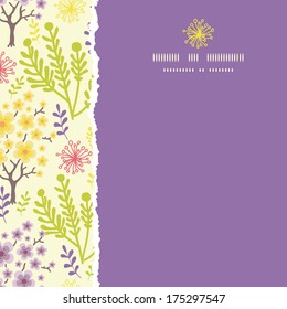 Blossoming trees square torn frame seamless pattern background